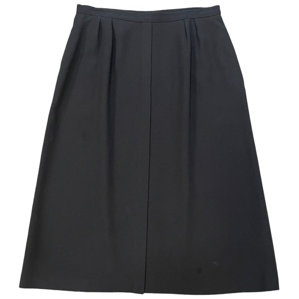 Vintage Weathervane Womens 14 Pure Wool Skirt Pockets Lined USA Union Made Black